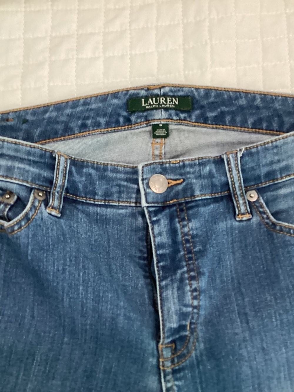 Lauren/Ralph Lauren Jeans Ocean Blue Wash Size 8